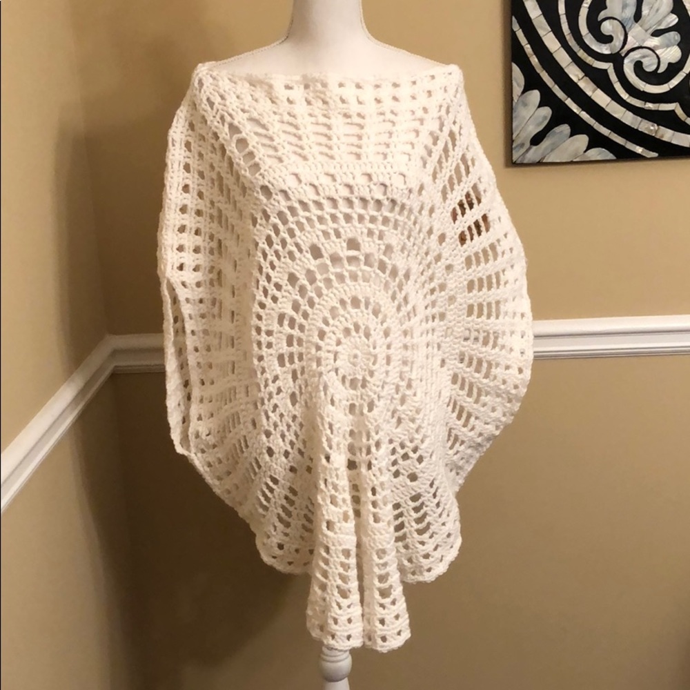 Crocheted poncho